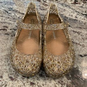 Gold Mini Melissa, EUC size 9